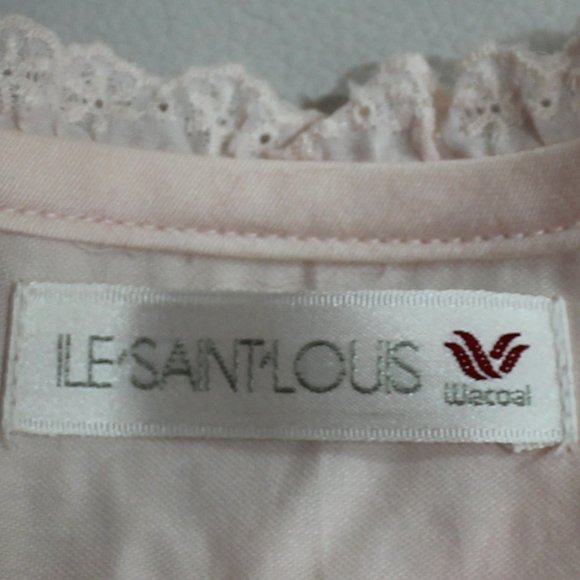 NWNT Wacoal Cozy Pajamas Sheer Peach  Set ILE SAINT LOUIS Crochet Cotton Medium - Picture 5 of 11
